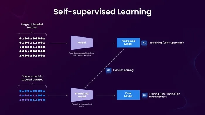 High-level SSL diagram: pretext task then fine-tune